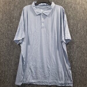 Real Essentials Men's Polo Shirt Size 3XT Blue Short Sleeve Golf Tennis